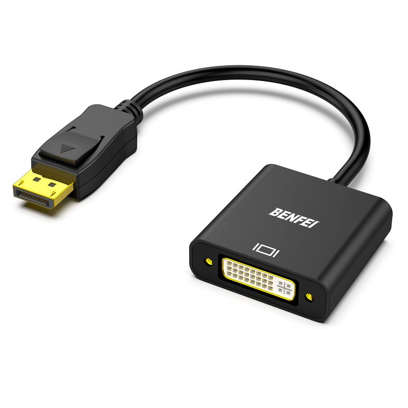 BENFEI DisplayPort to DVI, Gold-Plated DP to DVI Adapter (Male to Female) Compatible for Lenovo, Dell, HP and Other Brand - Image 1
